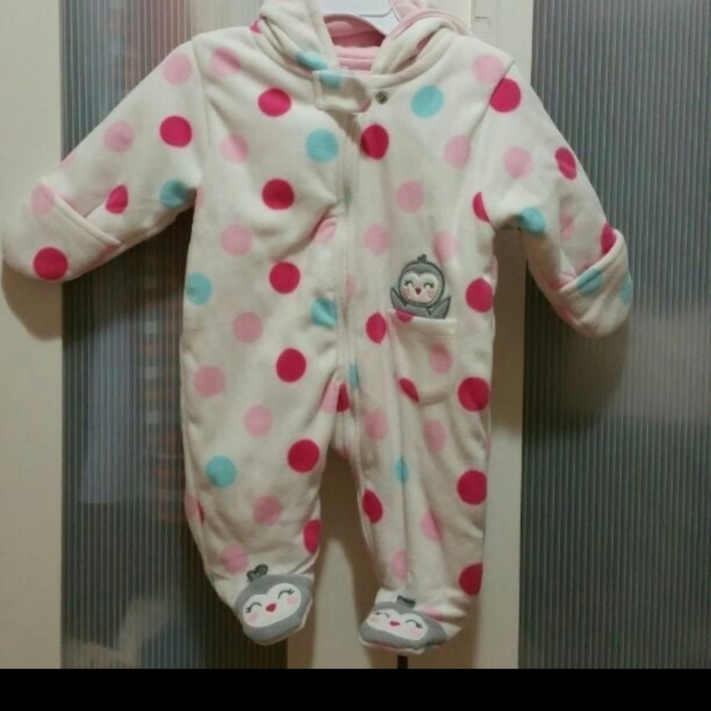 Polka Dot Kids One Piece - Pink and Blue